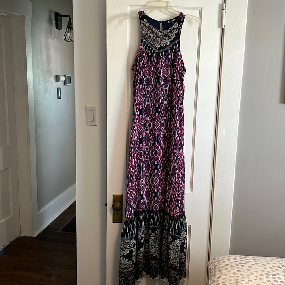 Express Colorful Print Maxi Dress